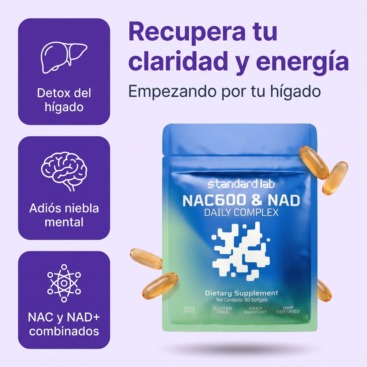 NAC 600 & NAD - Detox Hígado
