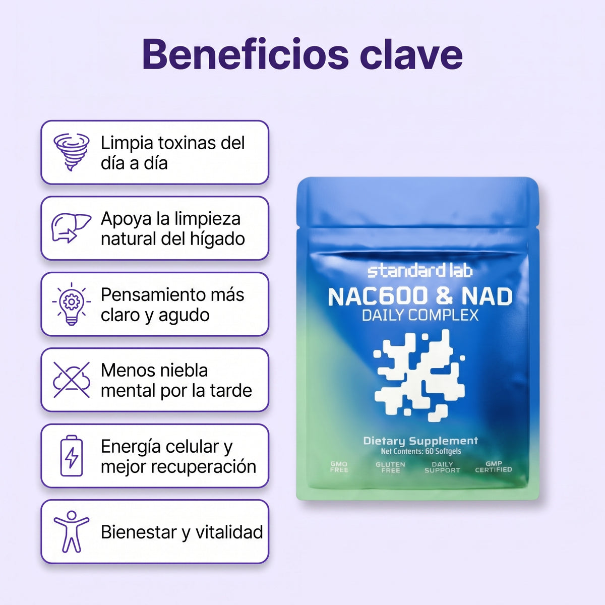 NAC 600 & NAD - Detox Hígado