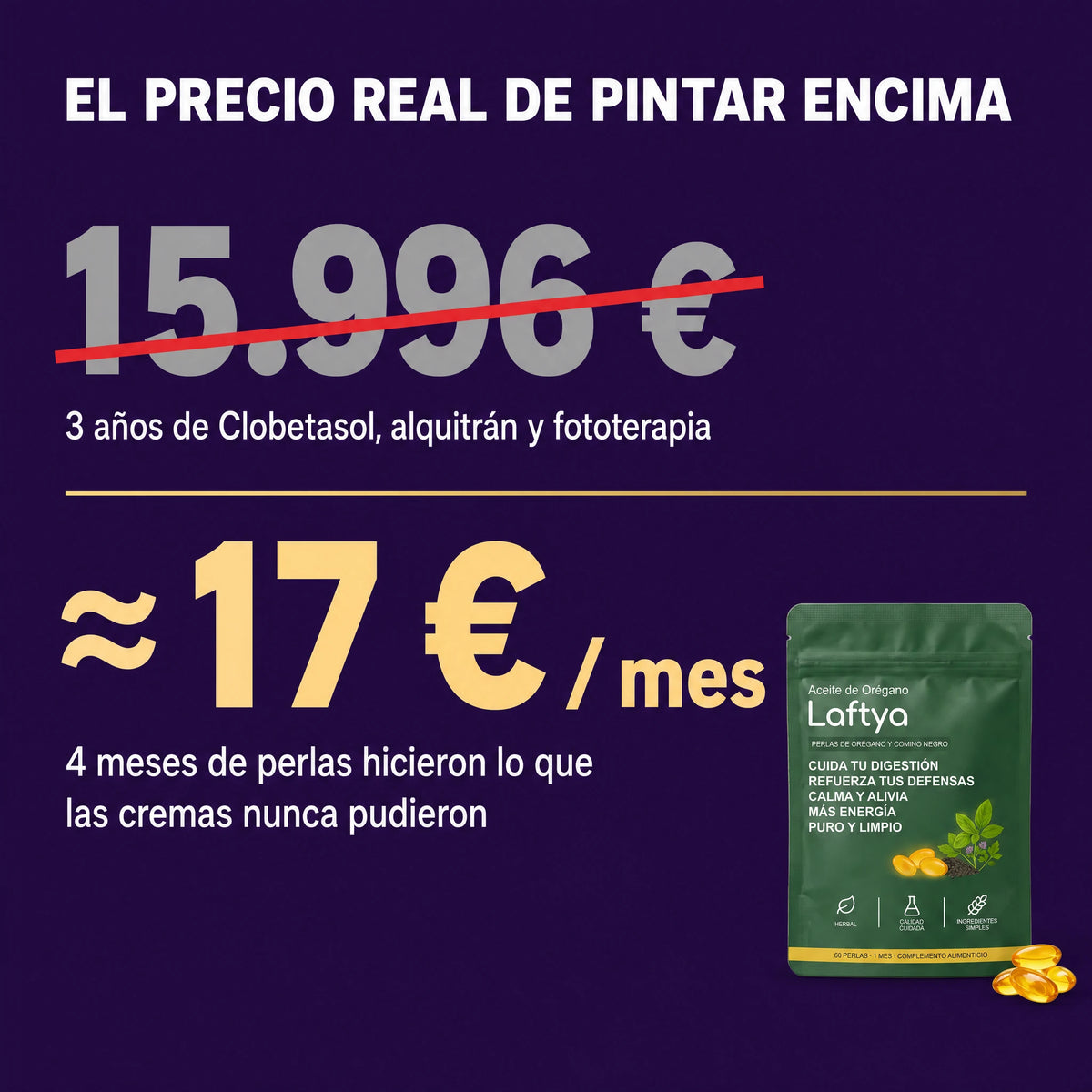 Laftya™ Aceite de Orégano + Comino Negro
