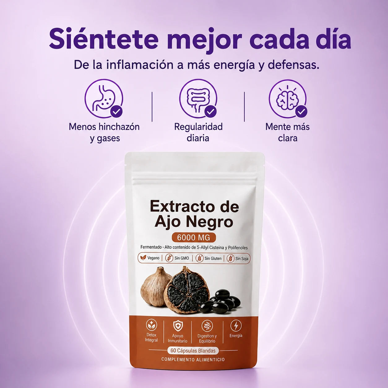 Extracto de Ajo Negro Fermentado · 6000 mg