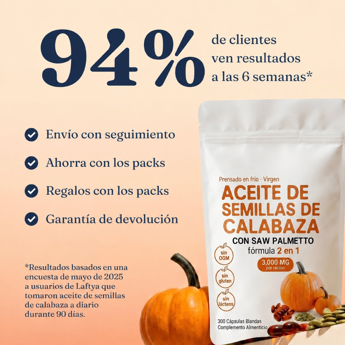 Aceite de Semilla de Calabaza - Vejiga Tranquila