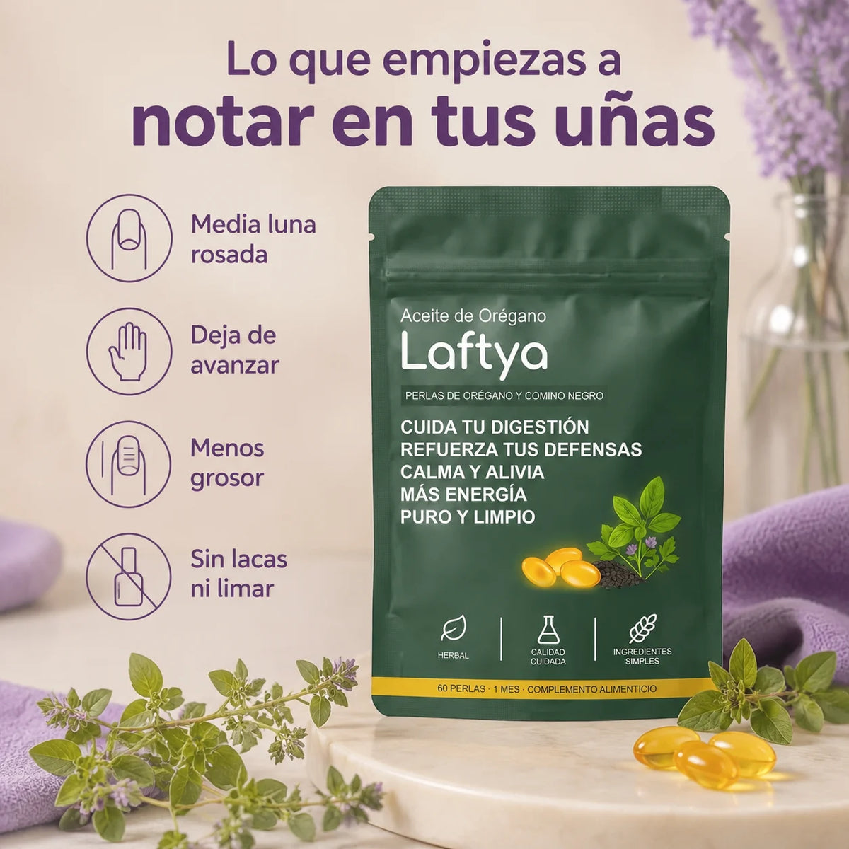 Laftya™ Aceite de Orégano + Comino Negro