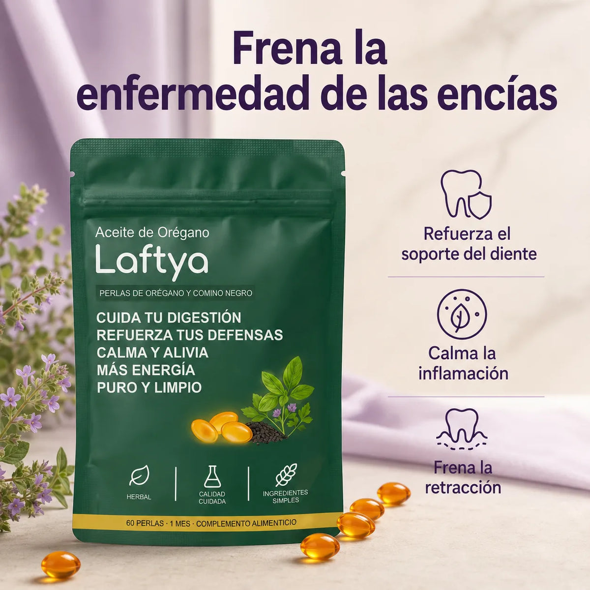 Laftya™ Aceite de Orégano + Comino Negro