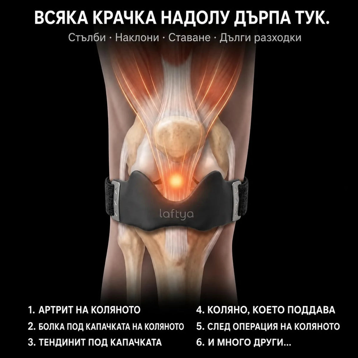 Laftya™ Лента за коляно