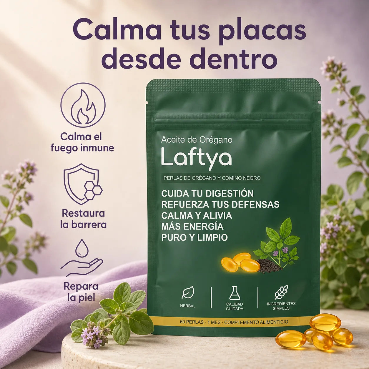 Aceite de Orégano + Comino Negro Psoriasis · slide 2