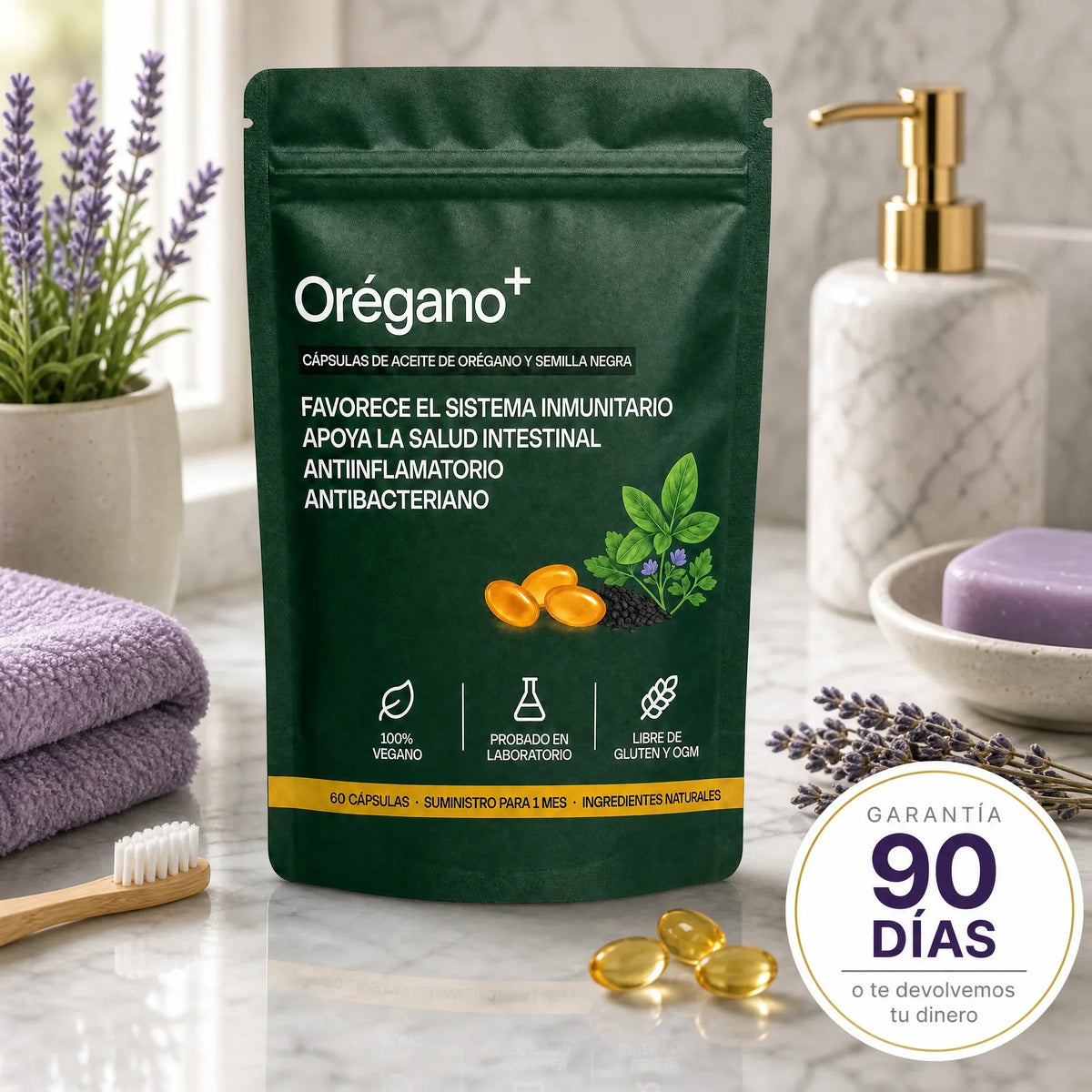 Laftya™ Aceite de Orégano + Comino Negro