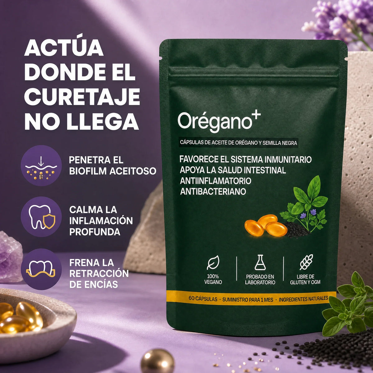 Laftya™ Aceite de Orégano + Comino Negro